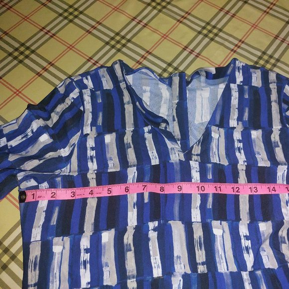 Boss Hugo Boss Top Ruched 3/4 Sleeves Multi Size M Med L Large - Picture 8 of 9